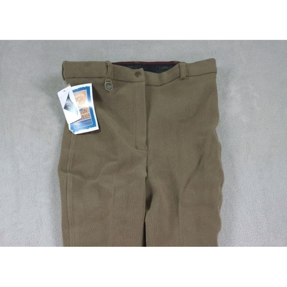 New On Course Cotton Naturals Ribbed Breeches Womens 34 Stretch Fabric Riding